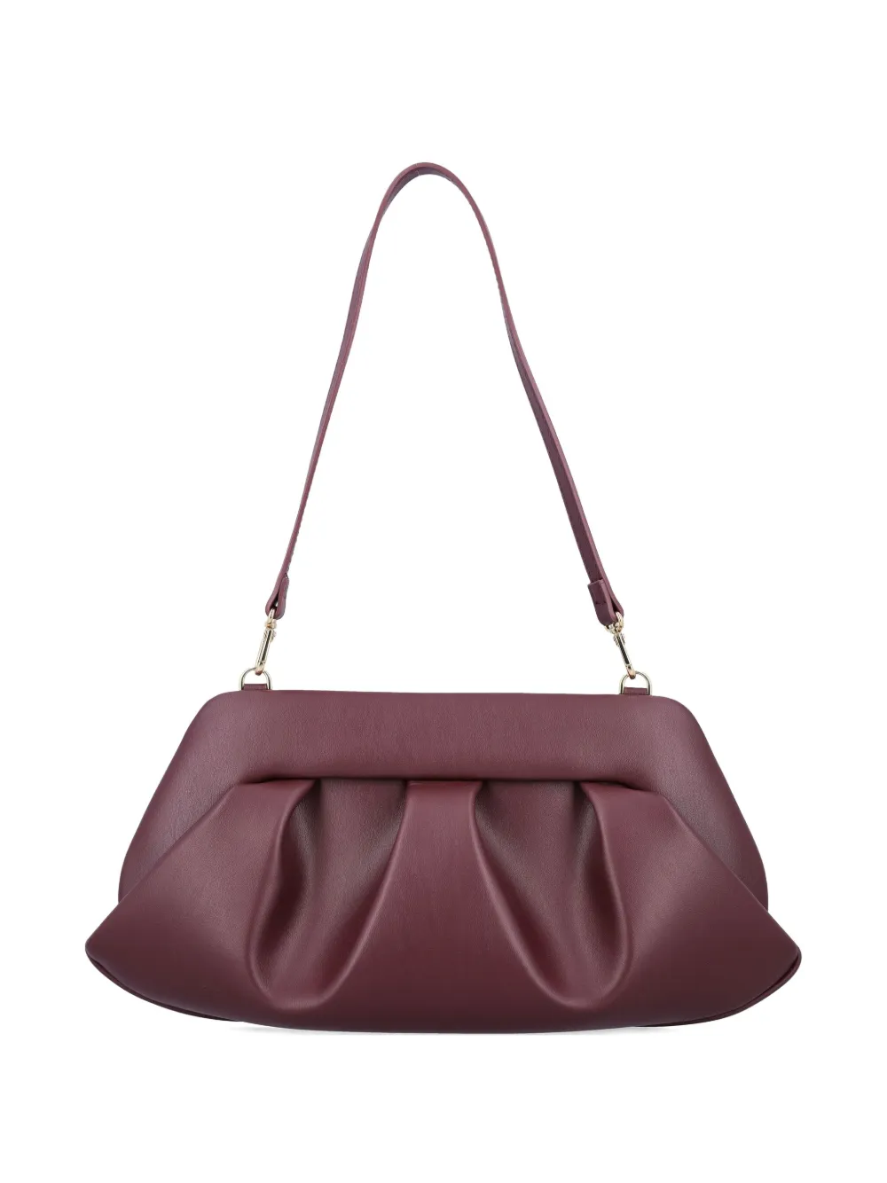 Themoirè Emera Pleated Clutch Bag In Red