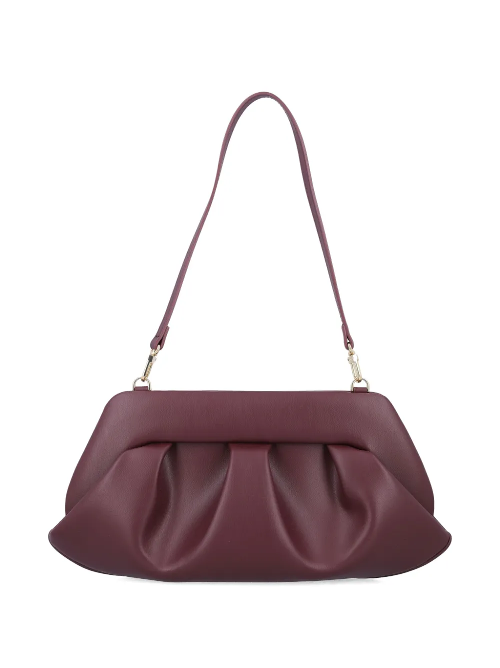 Themoirè Emera Pleated Clutch Bag In Red