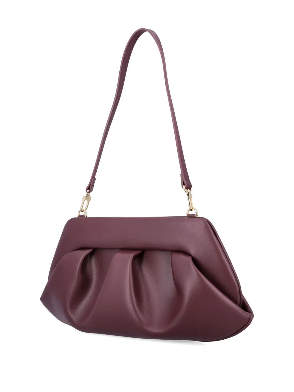 Themoirè Emera Pleated Clutch Bag In Red