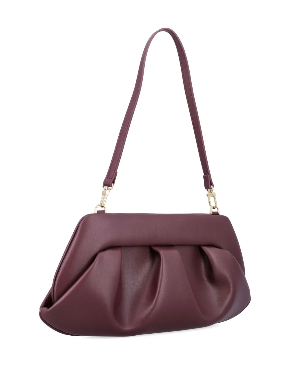 Themoirè Emera Pleated Clutch Bag In Red
