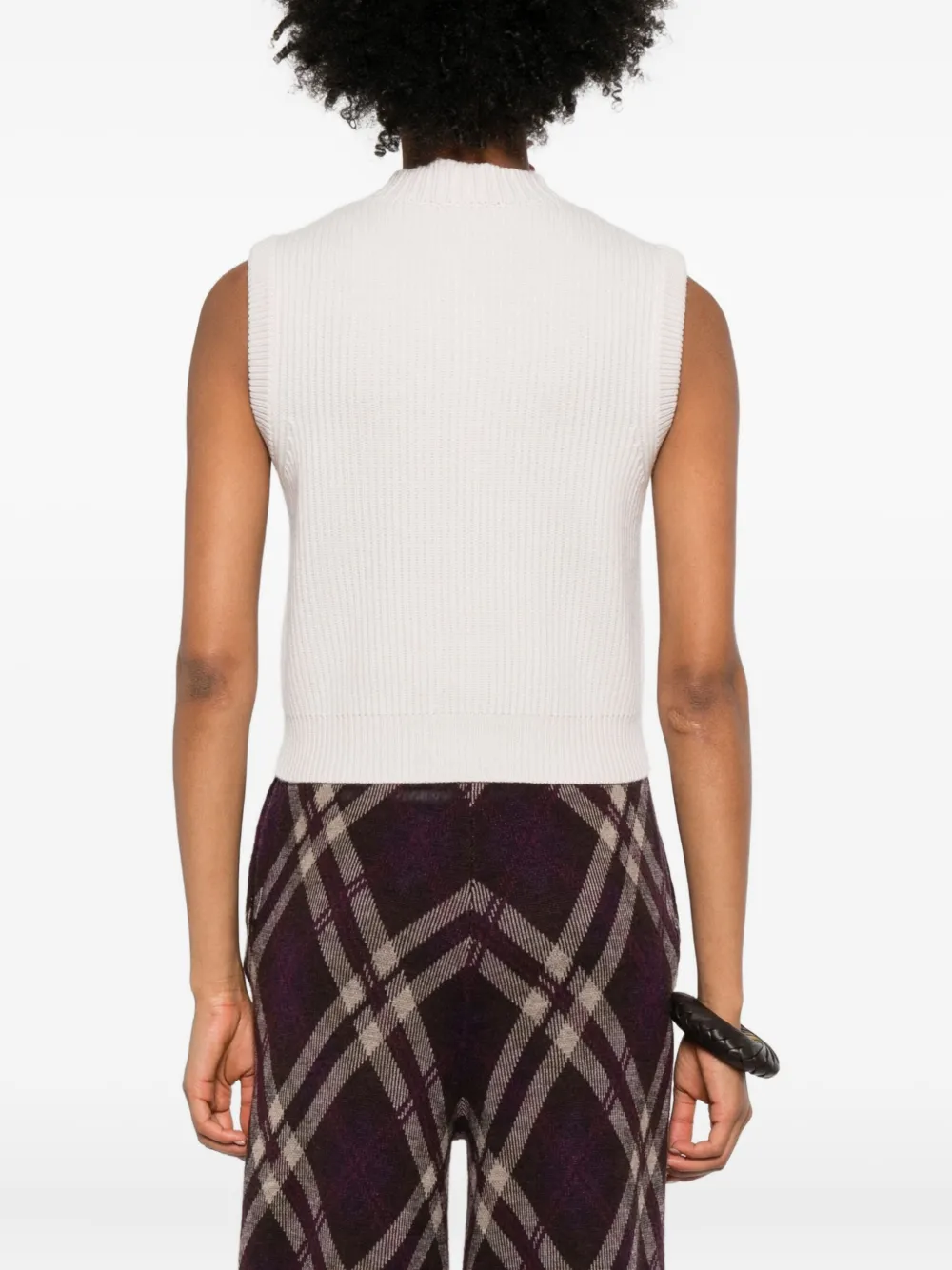 Forte Forte Button-detailed Pocketed Knitwear Vest In Neutral