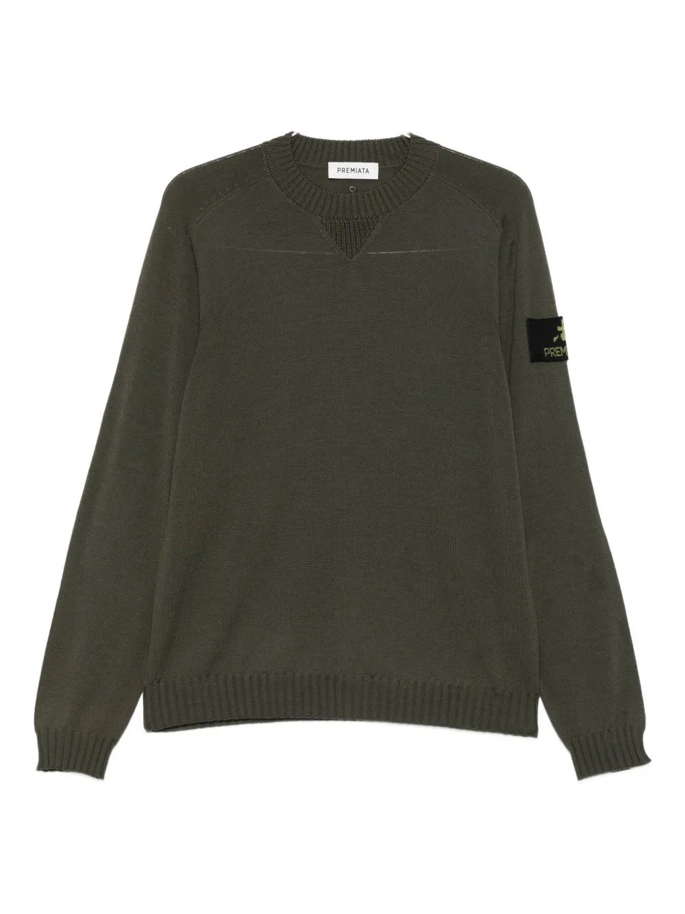 Premiata logo-patch crew-neck sweater | Green | Image 1