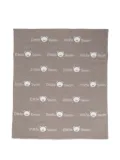 Little Bear little bear logo wool blanket - Brown