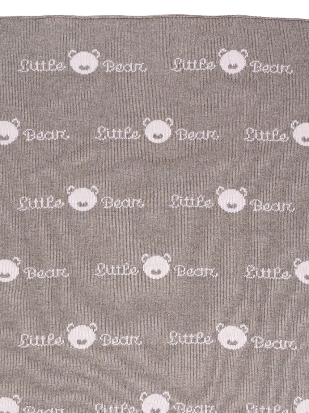 Little Bear Wollen deken met beerprint Bruin