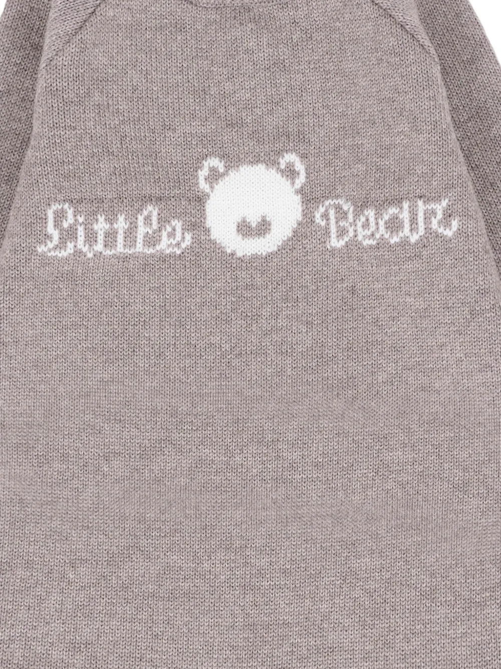 Little Bear Romper van scheerwol met beerdetail Bruin