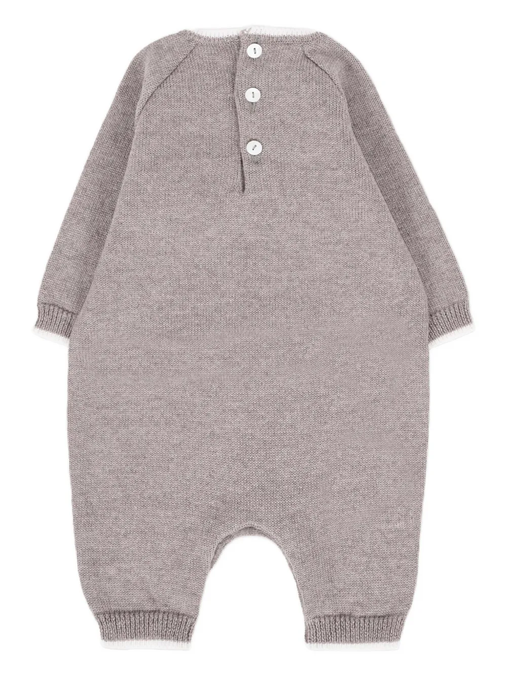 Little Bear Romper van scheerwol met beerdetail Bruin