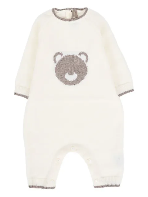 Little Bear bear-intarsio knitted jumpsuit