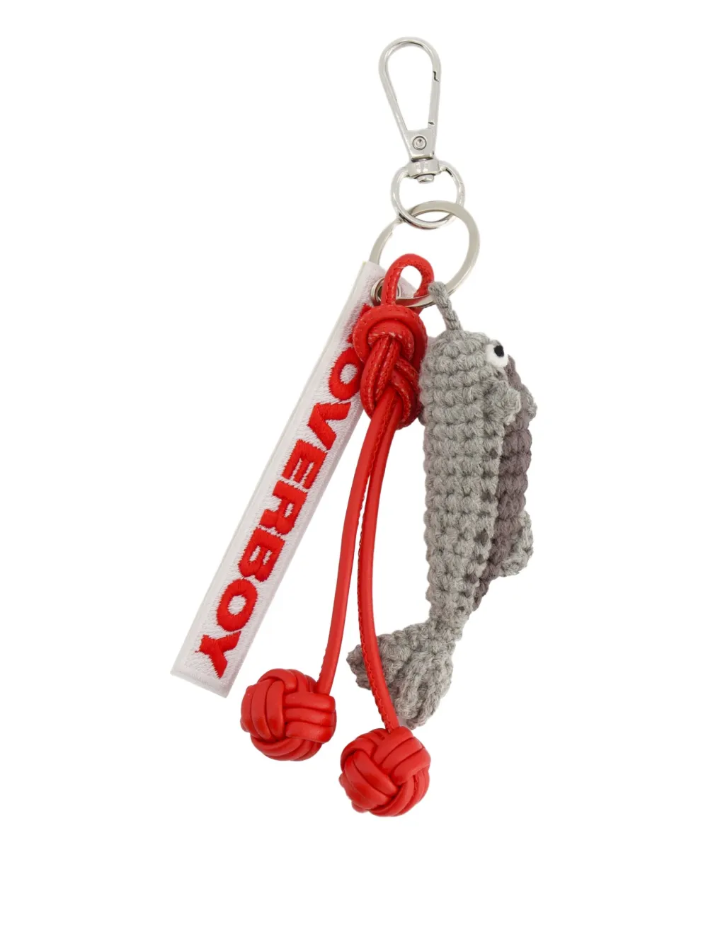 Charles Jeffrey Loverboy Mens Fish Crochet Bag Charm In Multi