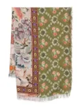 Pierre-Louis Mascia embroidered floral-print scarf - Green