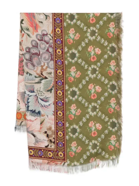 Pierre-Louis Mascia embroidered floral-print scarf