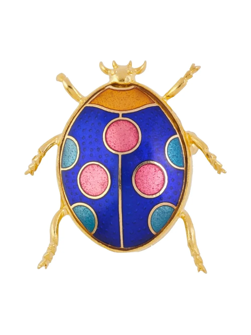Susan Caplan Vintage 1980s ladybird-shaped brooch - Oro
