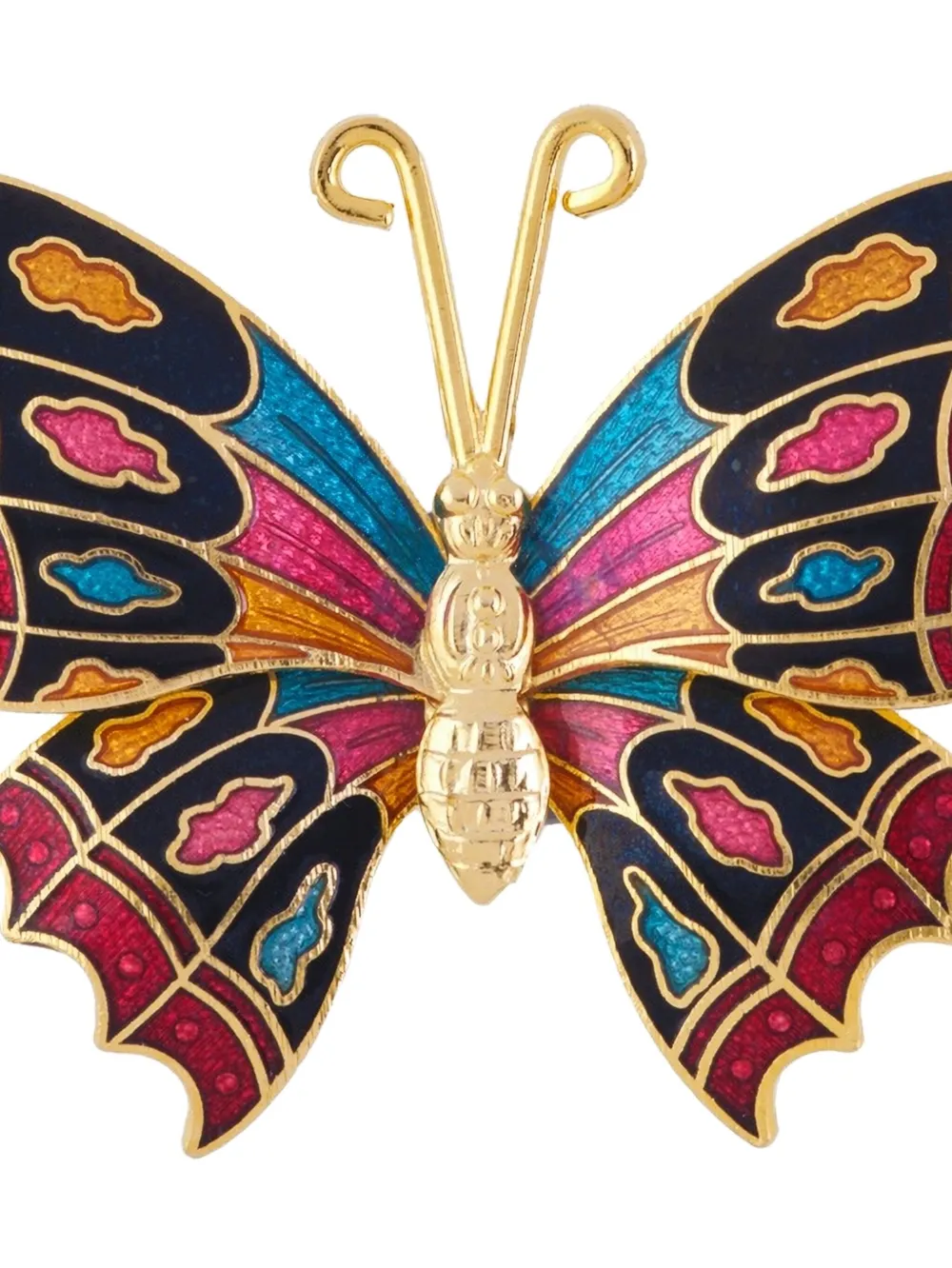 Pre-owned Susan Caplan Vintage 1980s Butterfly-shaped Brooch In Gold