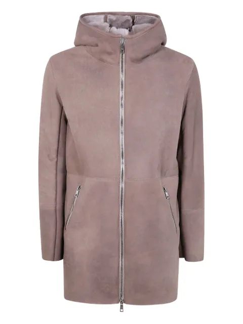 Giorgio Brato hooded zip-front leather jacket