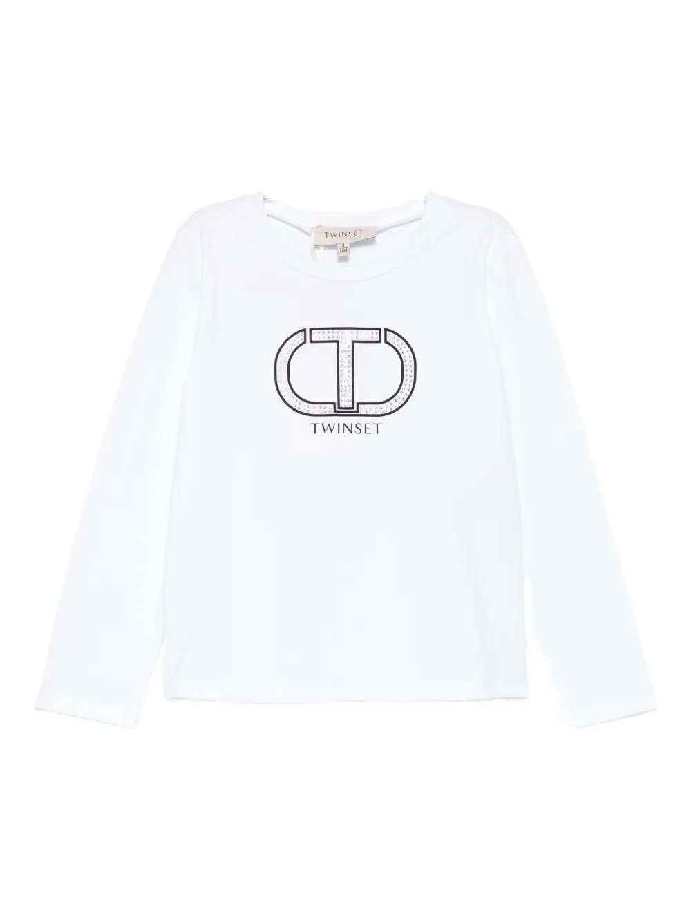 TWINSET Kids logo-embellished long-sleeve top | White | Image 1