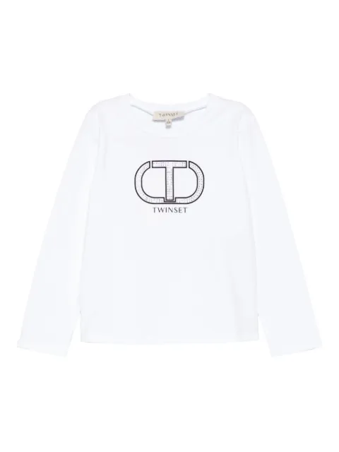 TWINSET Kids logo-embellished long-sleeve top