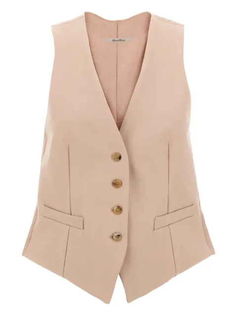 Max Mara button-fastening drawstring vest