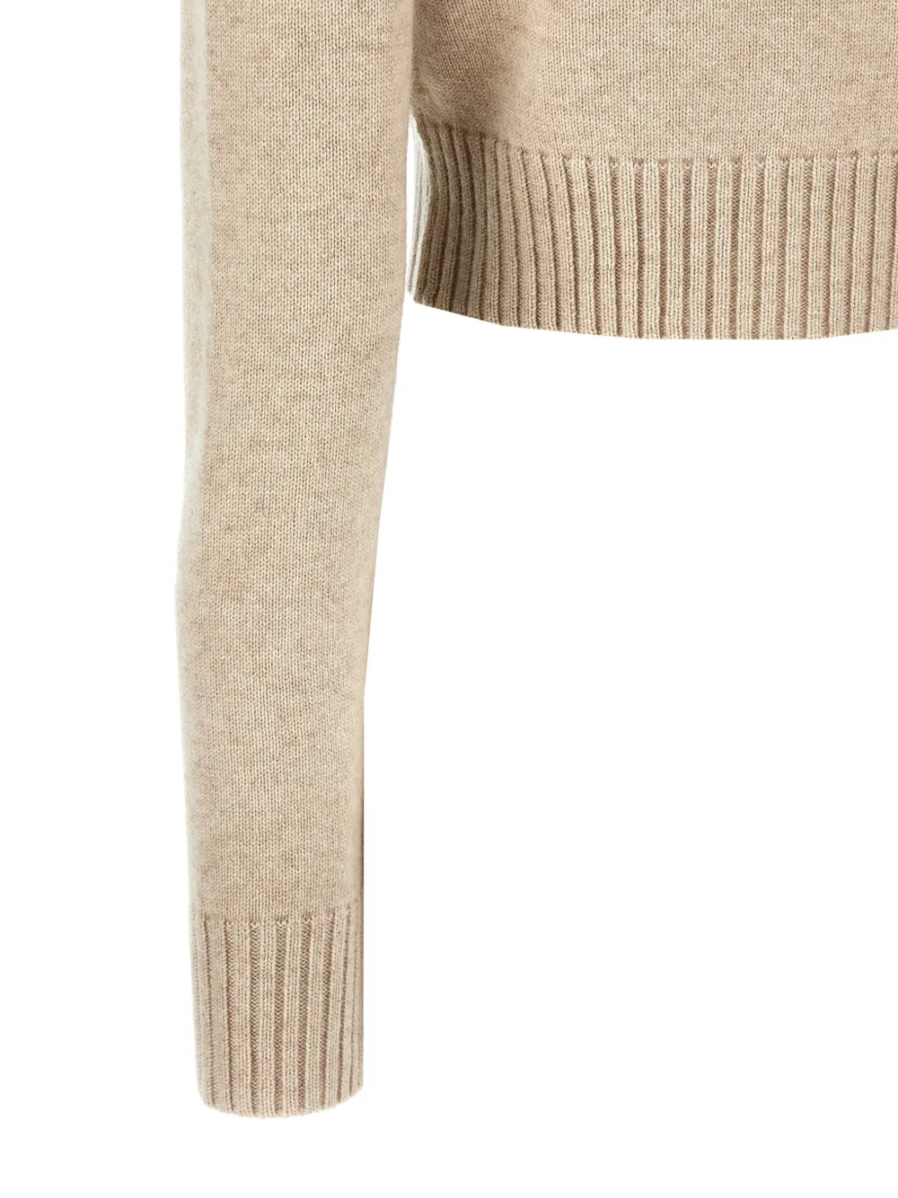 Max Mara Trui met boothals en manchetten Beige