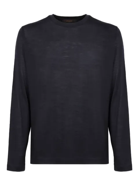 slowear ribbed-collar long-sleeve T-shirt
