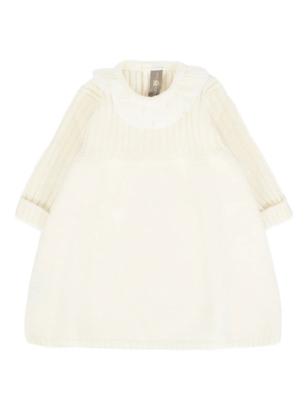 Little Bear Wollen jurk met ruches Beige