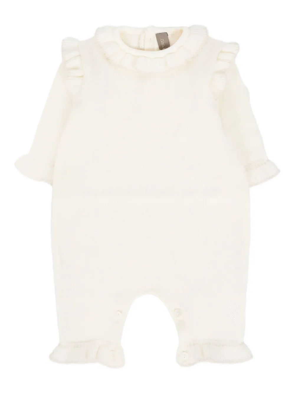 Little Bear Wollen jumpsuit met ruches Wit