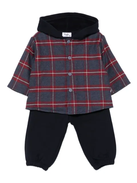 Il Gufo checked-hoodie trouser set 