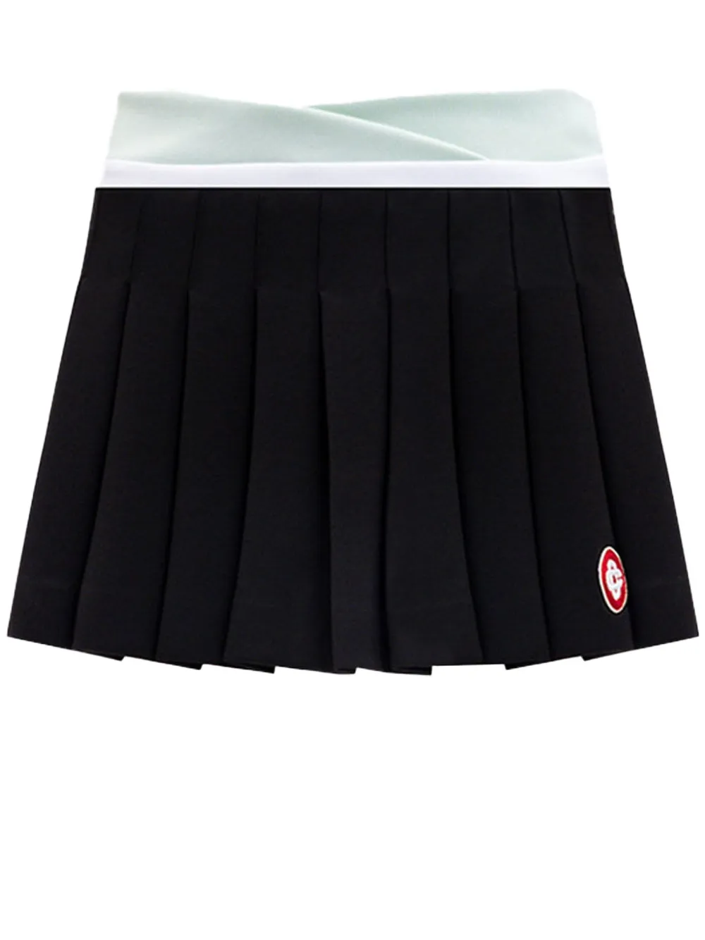 Casablanca pleated panelled mini skirt - Zwart