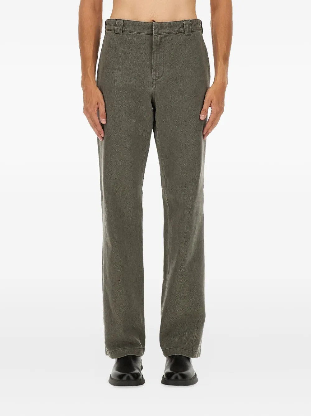 Aspesi Side-pocket Cotton Trousers In Gray