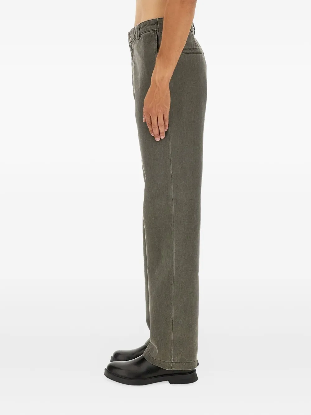 Aspesi Side-pocket Cotton Trousers In Gray