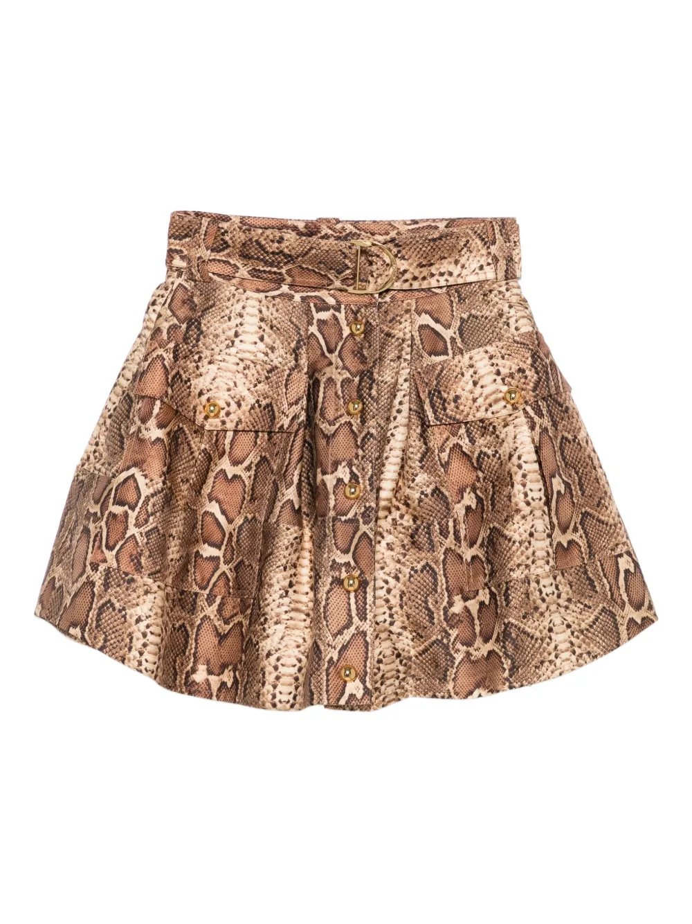 Zimmermann Hypnotic Mini Full Skirt In Gold