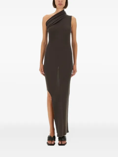Rick Owens vestido largo con hombro descubierto