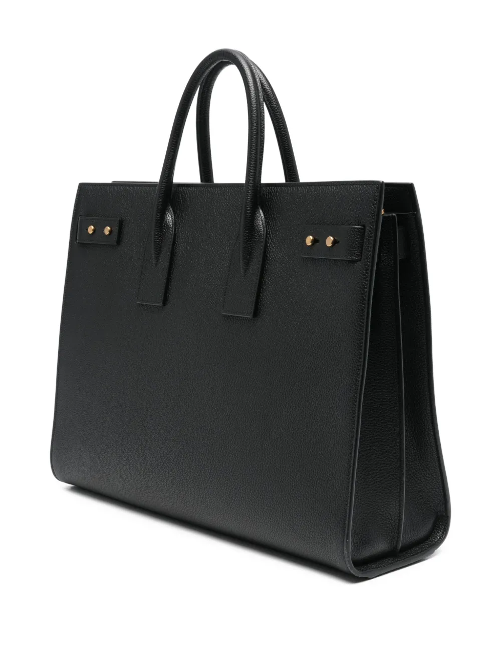 Saint Laurent Shopper met logo Zwart