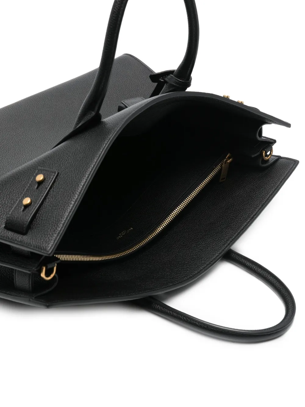 Saint Laurent Shopper met logo Zwart