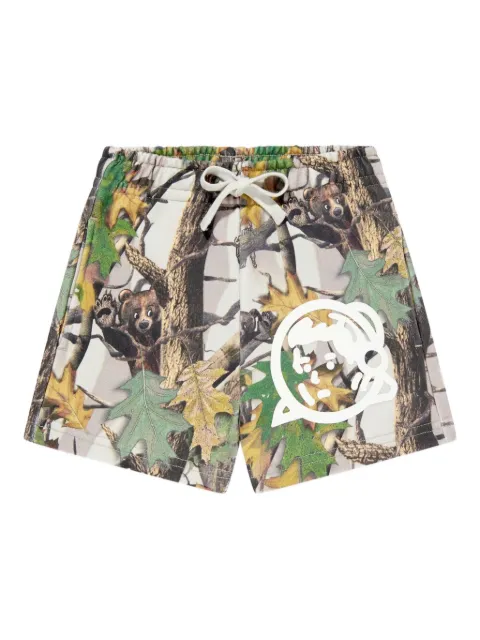 Billionaire Boys Club Kids Tree Camo bear-print shorts