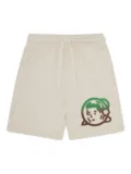 Billionaire Boys Club Kids astronaut-logo drawstring shorts - Neutrals