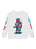 Billionaire Boys Club Kids robot-print long-sleeve T-shirt - White