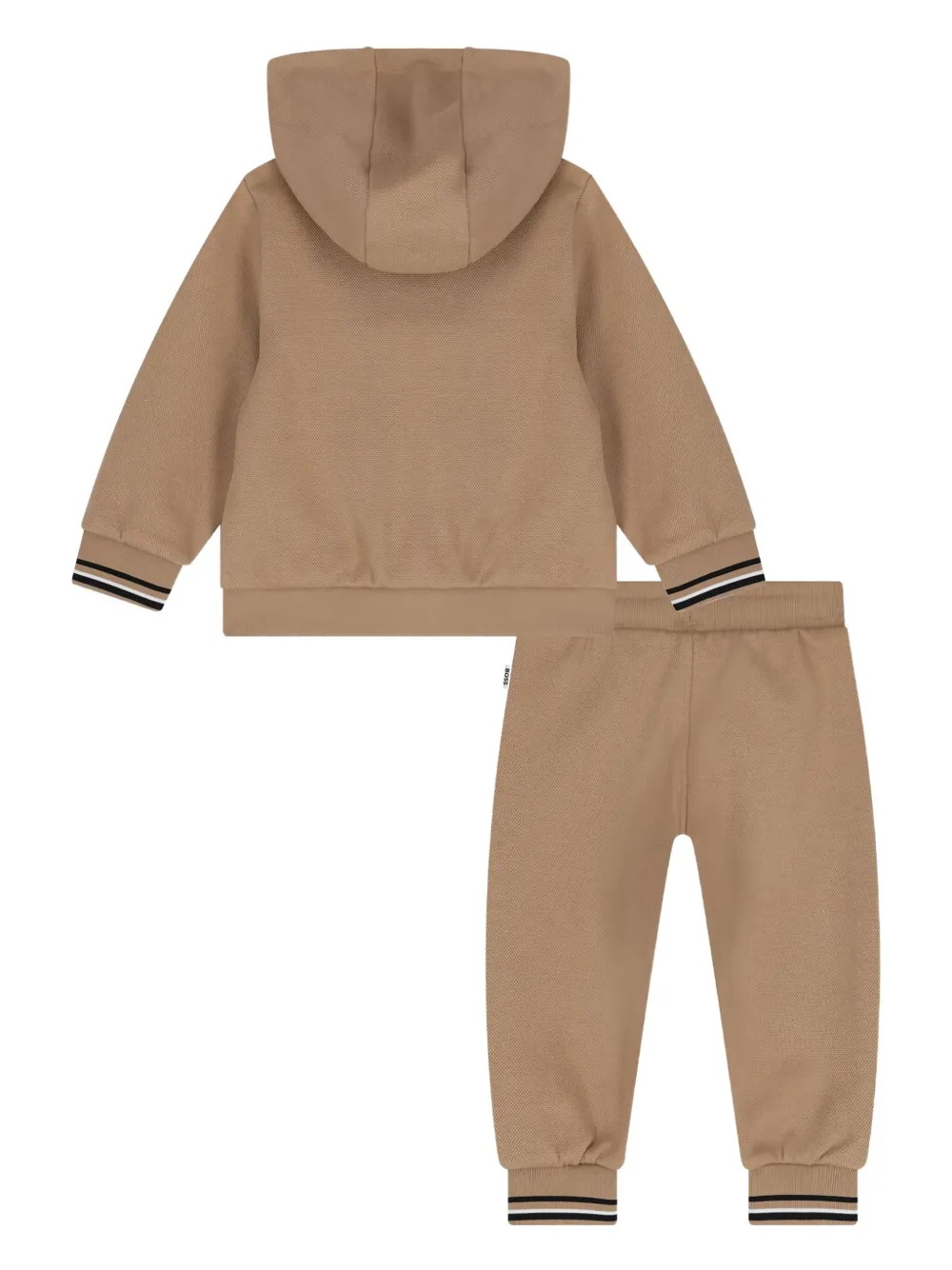 Bosswear Hooded Zip Tracksuit Set In Brown