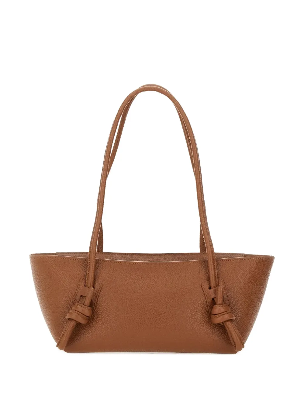 Hereu knotted leather shoulder bag - Bruin