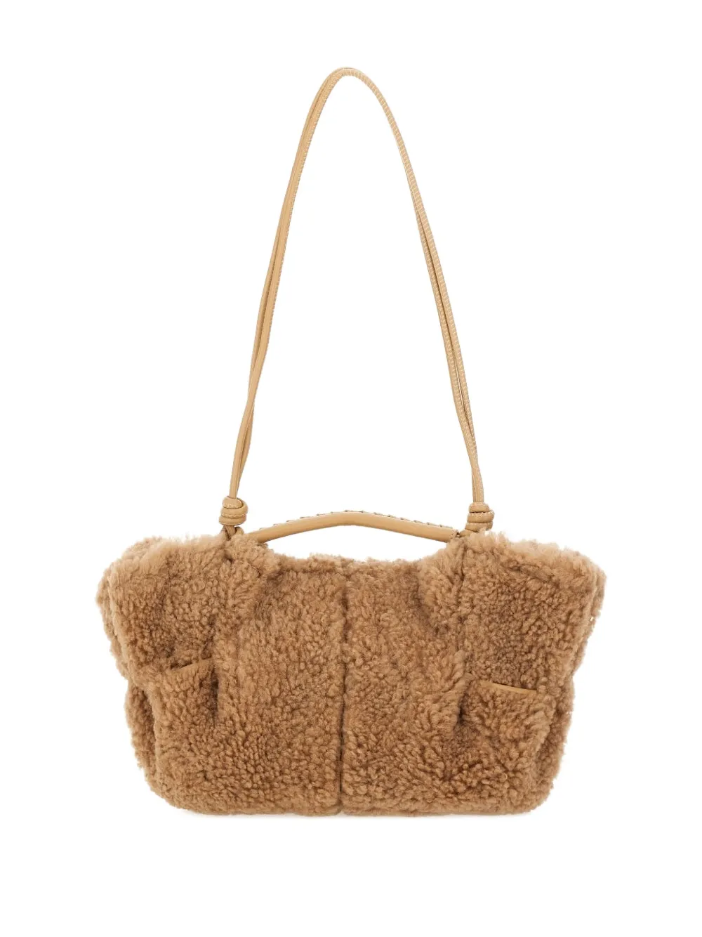 Hereu shearling shoulder bag - Bruin