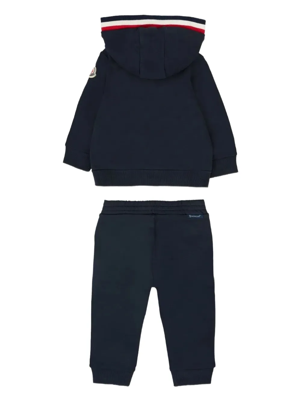 Moncler Enfant Driekleurig trainingspak Blauw