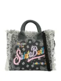 MC2 Saint Barth paisley-print fringed tote bag - Black