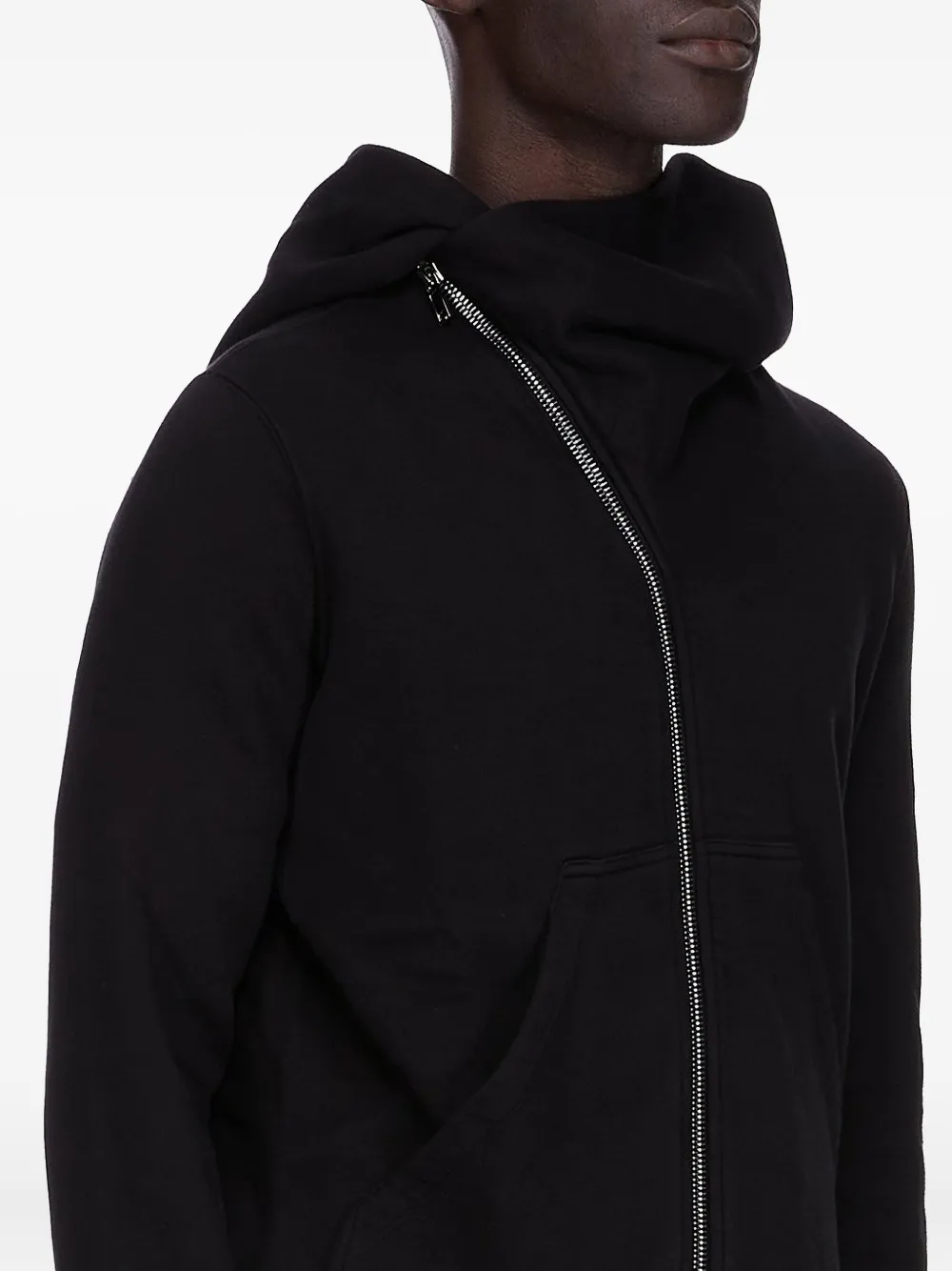Rick Owens Drkshdw Concordians Mountain Asymmetrical-zipper Hoodie In Brown