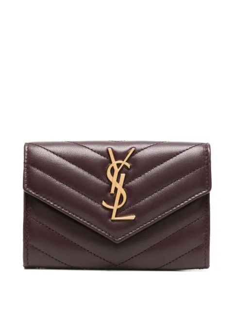 Saint Laurent portefeuille à logo et chevrons