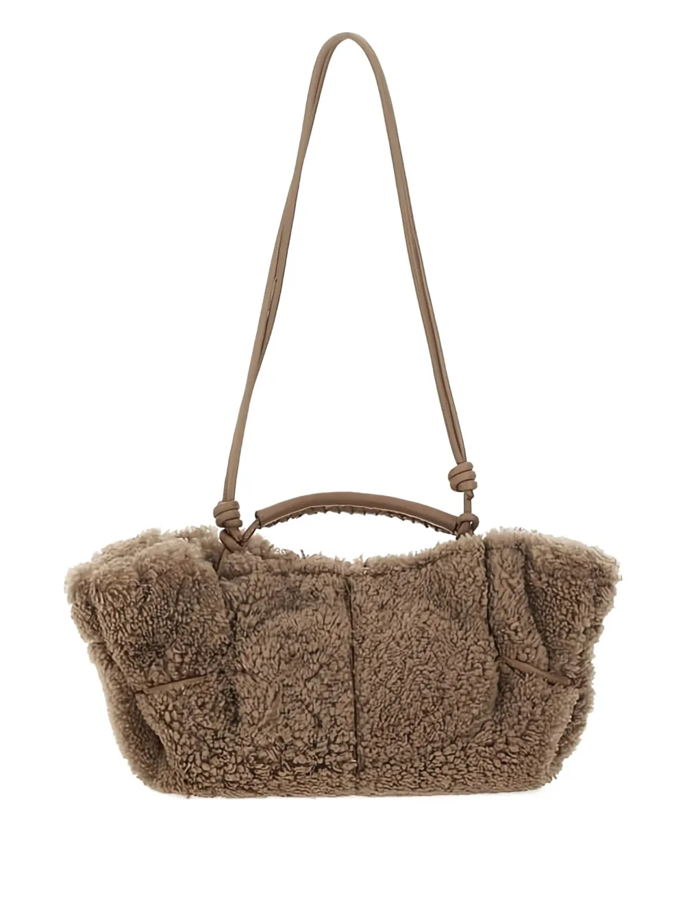 Hereu braided handle shoulder bag - Grigio