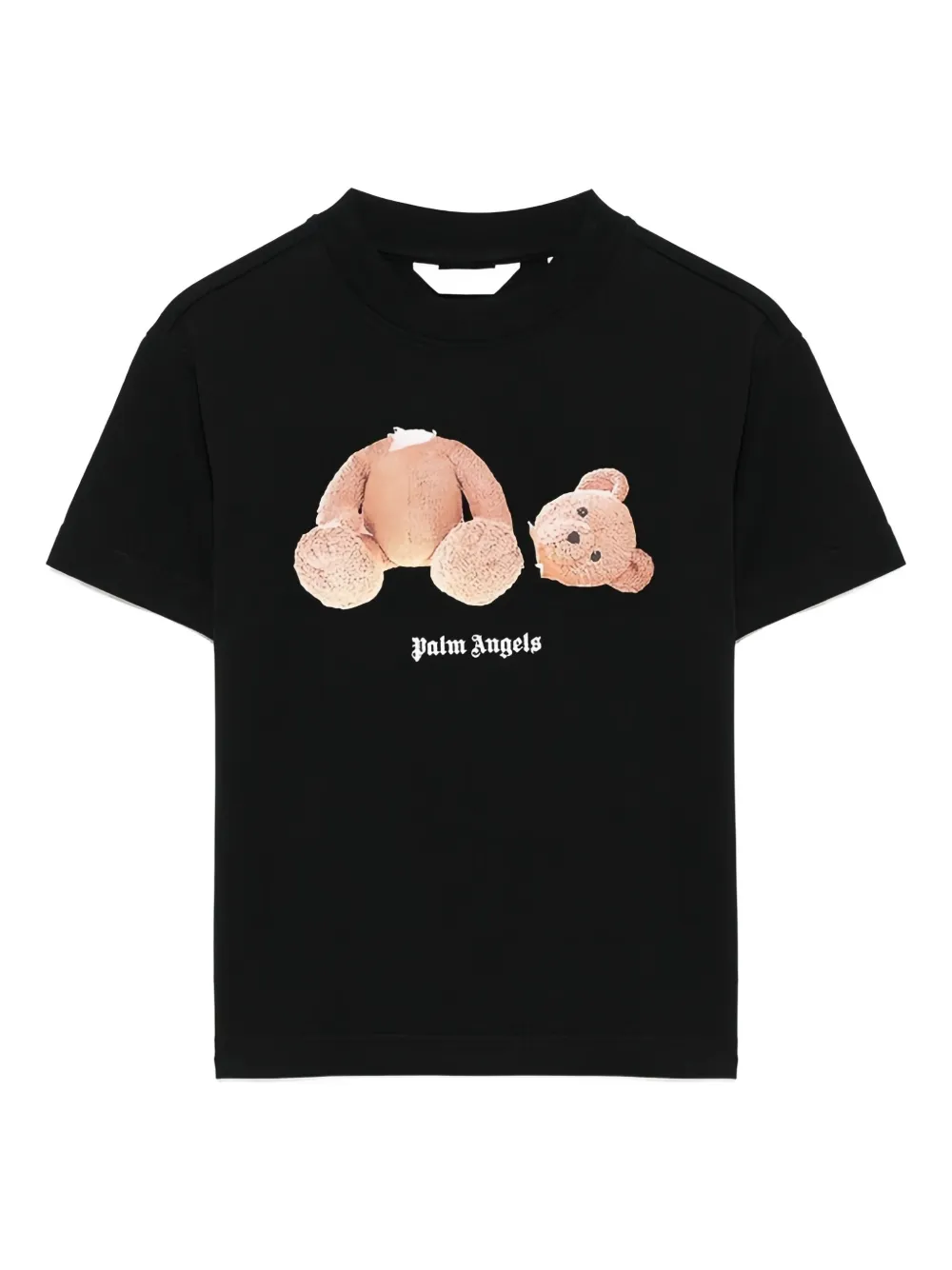 Palm Angels Kids teddy bear-print T-shirt - Nero