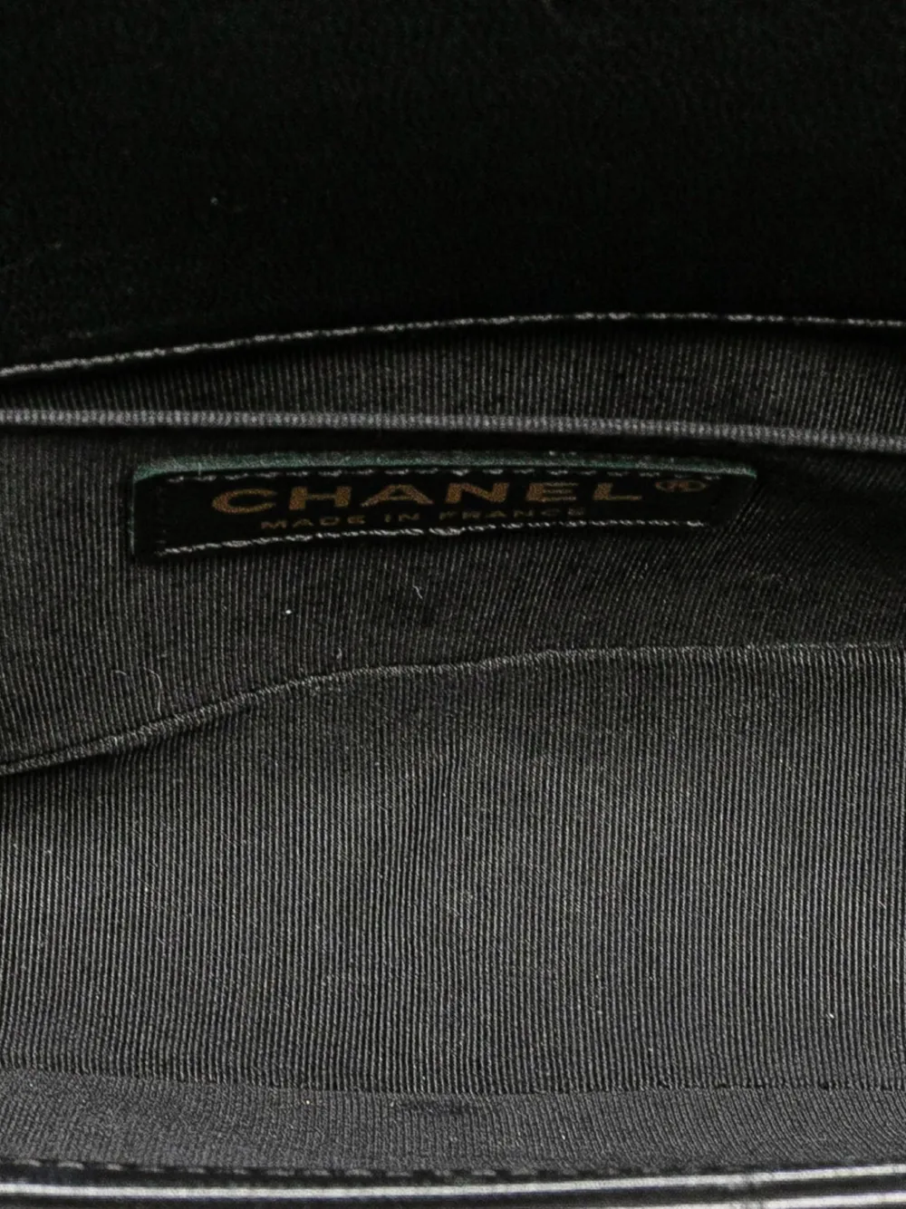Pre-owned Chanel 2014 Small Braided Sheepskin Boy Flap Crossbody Bag In Black