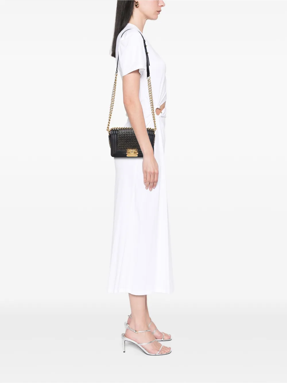 CHANEL Pre-Owned 2014 Small Braided Sheepskin Boy Flap crossbody bag | Pre-Owned | Image 2