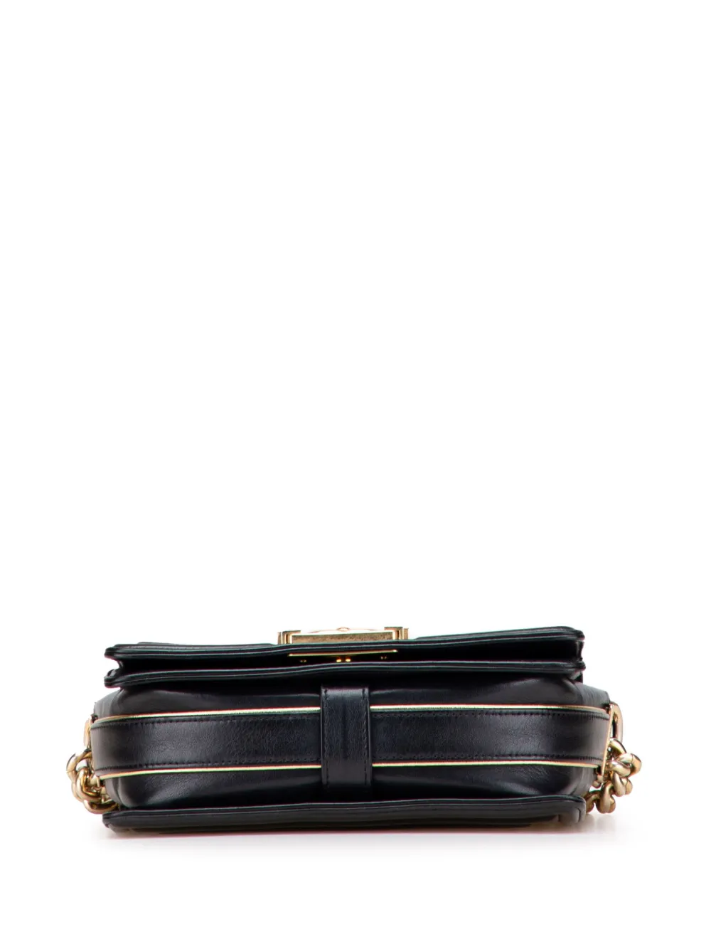 Pre-owned Chanel 2014 Small Braided Sheepskin Boy Flap Crossbody Bag In Black