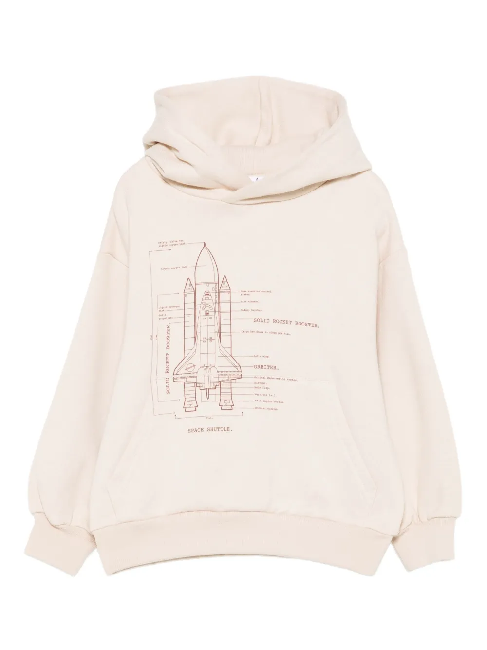 Il Gufo Space Shuttle printed hoodie | Neutrals | Image 1