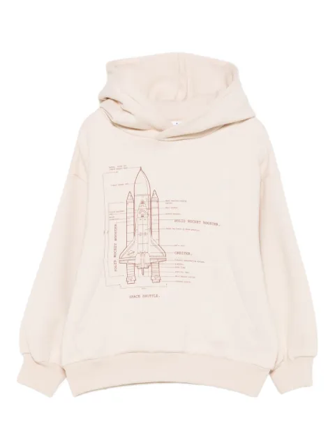 Il Gufo Space Shuttle printed hoodie