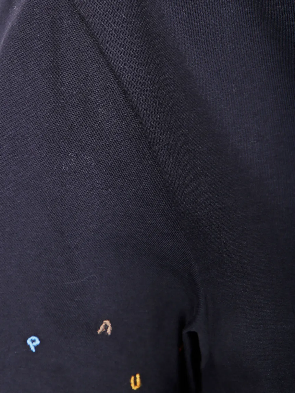 Paul Smith Katoenen T-shirt met geborduurde mouwen Zwart